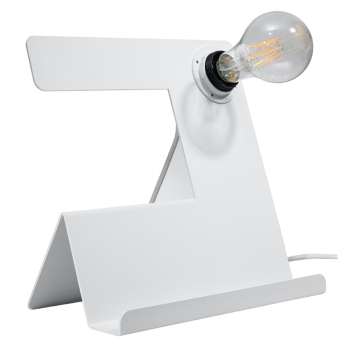 Íróasztali lámpa INCLINE fehér 1x60W E27 Sollux Lighting