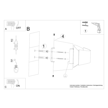 Fali lámpa TONI fehér 1x8W G9 Sollux Lighting 1x8W G9