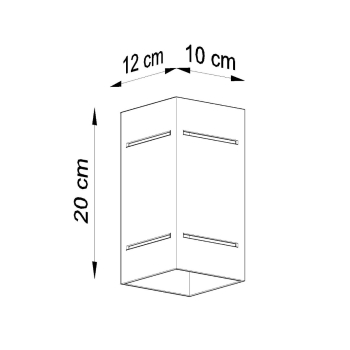 Fali lámpa BLOCCO fehér 1x40W G9 Sollux Lighting