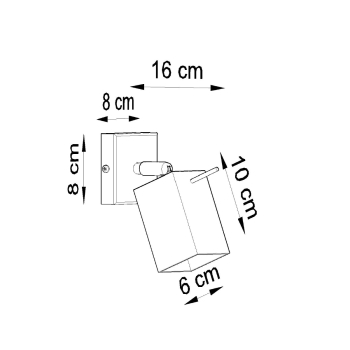 Fali lámpa MERIDA 1 szürke 1x40W GU10 Sollux Lighting