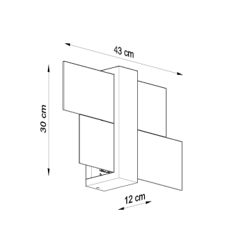 Fali lámpa FENIKS 1 természetes fa 1x60W E27 Sollux Lighting