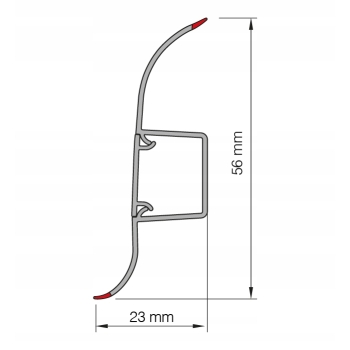 SG56 2.5m sötét bourbon tölgy lábazati szegélyléc 2.5m